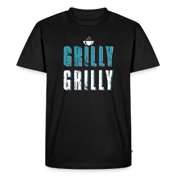 Funny BBQ Grill - T-shirt Premium bio Homme - noir - Devant - Nico (187cm)