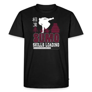 Compétences de sumo Chargement du cadeau Japanes Wrestler - T-shirt Premium bio Homme - noir - Devant - Nico (187cm)