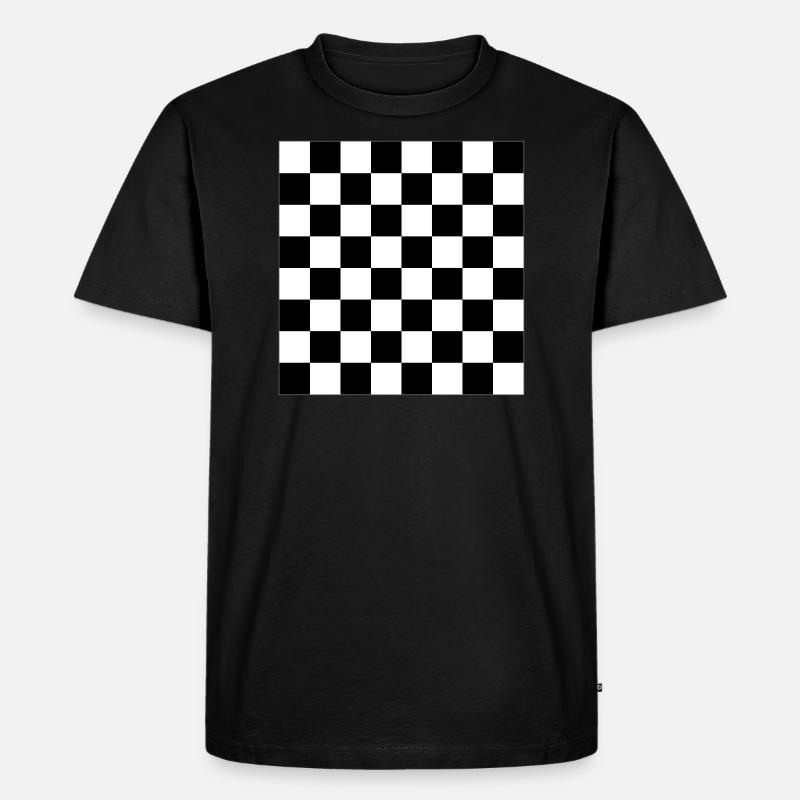 Schach Brett - Vector Design - Männer Premium Bio T-Shirt - Schwarz