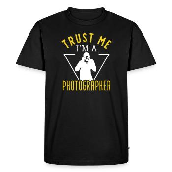 Cadeau Photographe Fan Amoureux - T-shirt Premium bio Homme - noir - Devant - Nico (187cm)