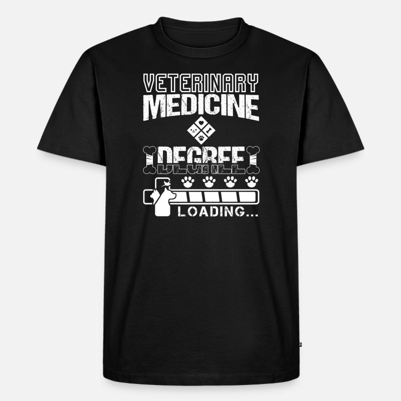 Veterinary Medicine Degree Loading - Men's Premium Organic T-Shirt - black