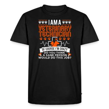 Vet Tech Veterinary Technician - Men's Premium Organic T-Shirt - black - Front - Nico (187cm)