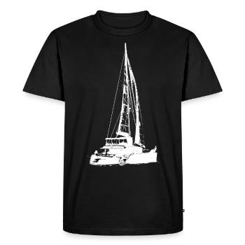 Catamaran Sailing Tours Sailing Turn - Men's Premium Organic T-Shirt - black - Front - Nico (187cm)
