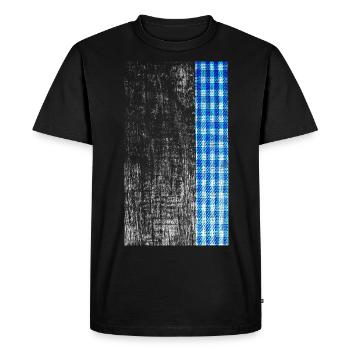 Bavarois Bavarois Bavière blanc bleu et blanc - T-shirt Premium bio Homme - noir - Devant - Nico (187cm)