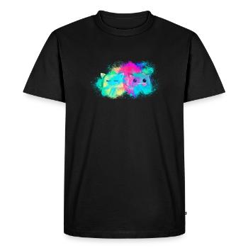 Ours bête coloré - T-shirt Premium bio Homme - noir - Devant - Nico (187cm)