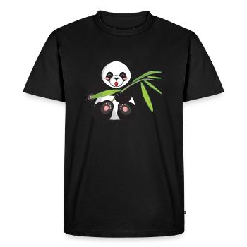 Panda - T-shirt Premium bio Homme - noir - Devant - Nico (187cm)