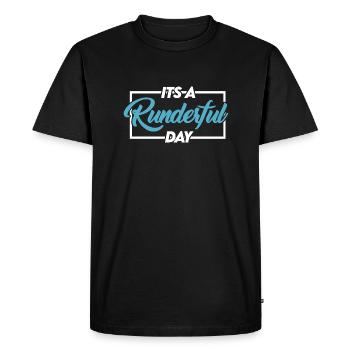 C'est un jeu de mots de phrase de motivation Runderful Day - T-shirt Premium bio Homme - noir - Devant - Nico (187cm)