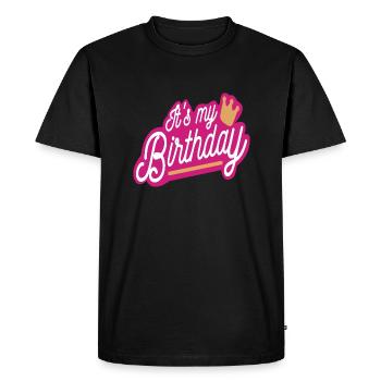 Mon anniversaire - T-shirt Premium bio Homme - noir - Devant - Nico (187cm)