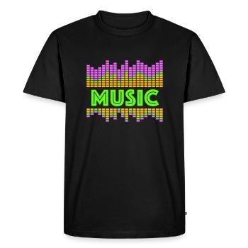Music Equalizer LED Lights Rhythm Dance Stereo - Men's Premium Organic T-Shirt - black - Front - Nico (187cm)