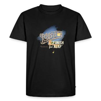 Mañana Dicton T-Shirt Design - T-shirt Premium bio Homme - noir - Devant - Nico (187cm)
