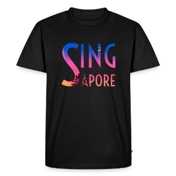 Singapour - T-shirt Premium bio Homme - noir - Devant - Nico (187cm)