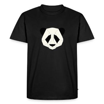 Panda geometric - Men's Premium Organic T-Shirt - black - Front - Nico (187cm)
