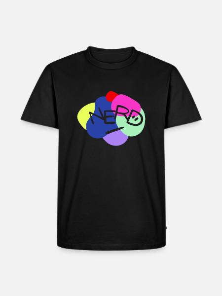 NERD - Männer Premium Bio T-Shirt - Schwarz