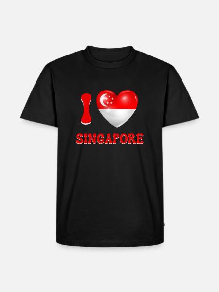 I love Singapore - Men's Premium Organic T-Shirt - black