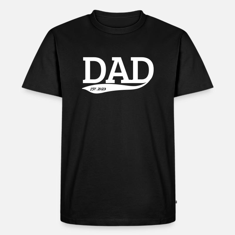 Dad 2023 - Männer Premium Bio T-Shirt - Schwarz
