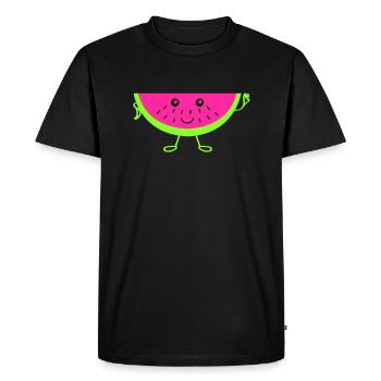 Melon - T-shirt Premium bio Homme - noir - Devant - Nico (187cm)