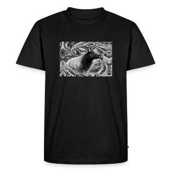 Abstract Camargue bull - Men's Premium Organic T-Shirt - black - Front - Nico (187cm)