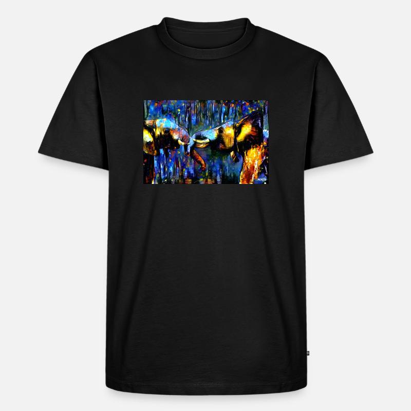 help for elephants 15 - Männer Premium Bio T-Shirt - Schwarz