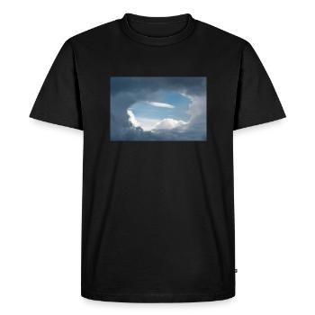 Un trou de lumière dans le ciel couvert - T-shirt Premium bio Homme - noir - Devant - Nico (187cm)