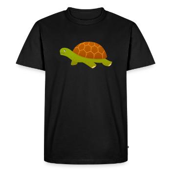 Tortue Tortue Coureur Lent Coureur Marathon - T-shirt Premium bio Homme - noir - Devant - Nico (187cm)