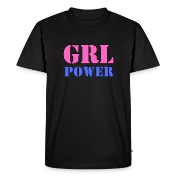 Le pouvoir des filles - T-shirt Premium bio Homme - noir - Devant - Nico (187cm)