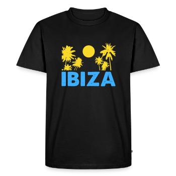Ibiza - Men's Premium Organic T-Shirt - black - Front - Nico (187cm)