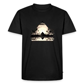 Egypte Egypte Isis Pharaons Pharaons Pyramide Afrique - T-shirt Premium bio Homme - noir - Devant - Nico (187cm)