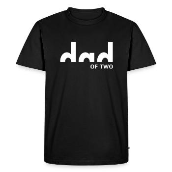 Dad Father's Day Dad of Two Parents - Men's Premium Organic T-Shirt - black - Front - Nico (187cm)