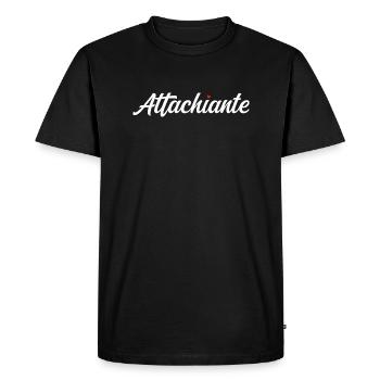 Attachiante - T-shirt Premium bio Homme - noir - Devant - Nico (187cm)