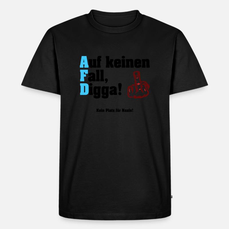 Auf keinen Fall, Digga! - Männer Premium Bio T-Shirt - Schwarz