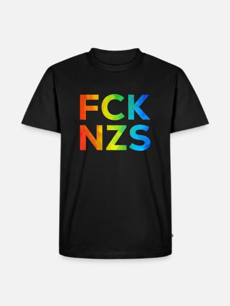 Fck NZS Regenbogen - Männer Premium Bio T-Shirt - Schwarz