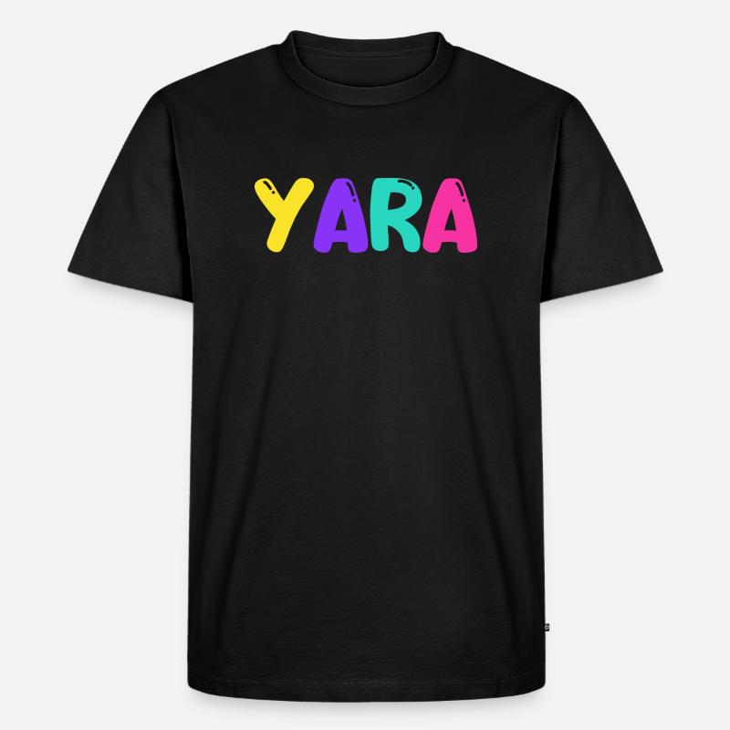 Name - Yara - Männer Premium Bio T-Shirt - Schwarz