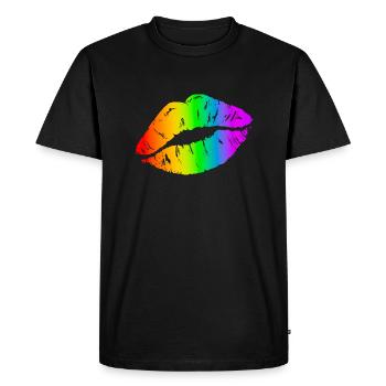 Le baiser de la fierté - T-shirt Premium bio Homme - noir - Devant - Nico (187cm)