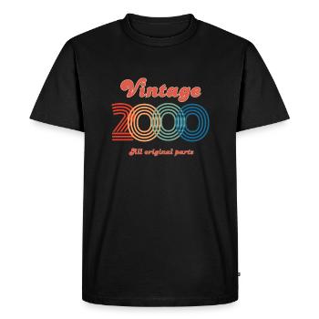 Vintage 2000 all original parts - T-shirt Premium bio Homme - noir - Devant - Nico (187cm)