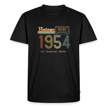 1954 Original 1954 Vintage Vintage Retro anniversa - Men's Premium Organic T-Shirt - black - Front - Nico (187cm)