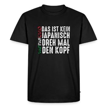 Italy Italian Vaffanculo - Men's Premium Organic T-Shirt - black - Front - Nico (187cm)