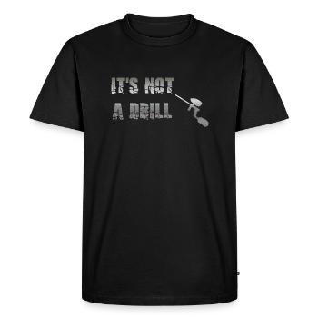 Ce n’est pas un exercice. C’est un marqueur de paintball - T-shirt Premium bio Homme - noir - Devant - Nico (187cm)