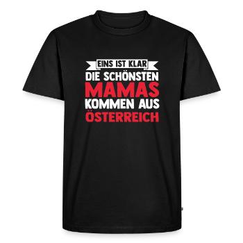 Autrichienne Maman Mère Fête des Mères Autriche - T-shirt Premium bio Homme - noir - Devant - Nico (187cm)