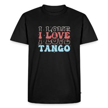 J’aime le tango tango danse musique latine - T-shirt Premium bio Homme - noir - Devant - Nico (187cm)