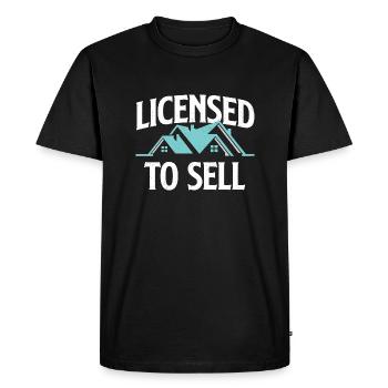 Licensed To Sell - Realtor Agent Broker - Men's Premium Organic T-Shirt - black - Front - Nico (187cm)