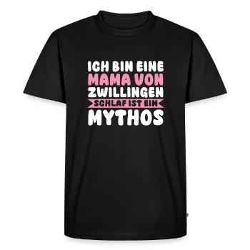 Maman de jumeaux - T-shirt Premium bio Homme - noir - Devant - Nico (187cm)