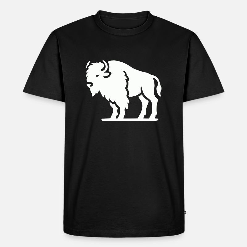 bison tier - Männer Premium Bio T-Shirt - Schwarz