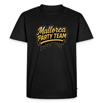 Mallorca Party Team - Men's Premium Organic T-Shirt - black - Front - Nico (187cm)