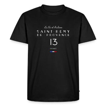 Saint-Rémy de Provence 13 Bouches-du-Rhone - T-shirt Premium bio Homme - noir - Devant - Nico (187cm)