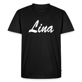 Lina - T-shirt Premium bio Homme - noir - Devant - Nico (187cm)