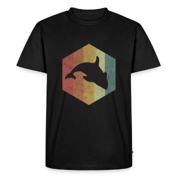 Orca - T-shirt Premium bio Homme - noir - Devant - Nico (187cm)