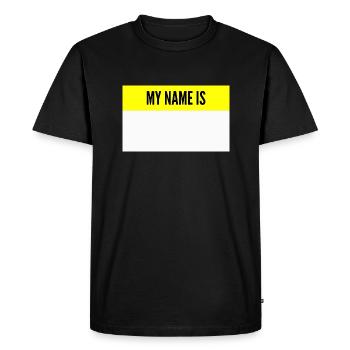Mon nom est Mon nom est le nom - T-shirt Premium bio Homme - noir - Devant - Nico (187cm)