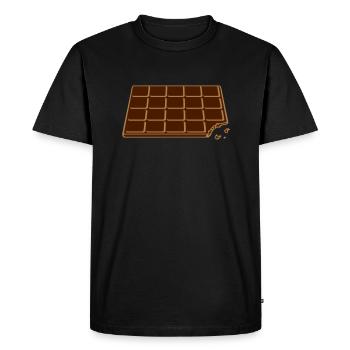 mordre mordu au chocolat faim manger diaet fuite - T-shirt Premium bio Homme - noir - Devant - Nico (187cm)