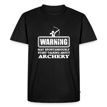 Tir à l'arc - T-shirt Premium bio Homme - noir - Devant - Nico (187cm)