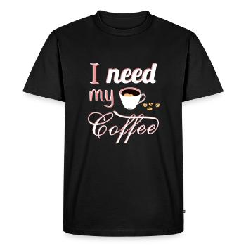 Coffee coffee - Men's Premium Organic T-Shirt - black - Front - Nico (187cm)